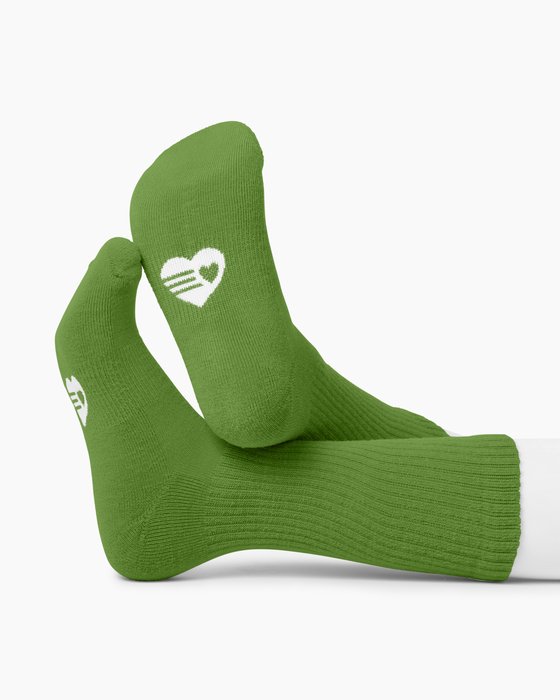 1554 Olive Green Merino Wool Socks