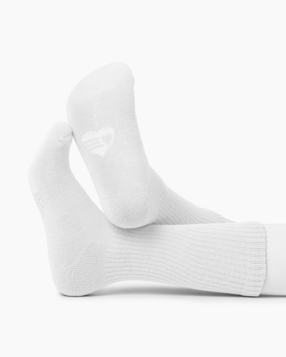 1554 White Merino Wool Socks