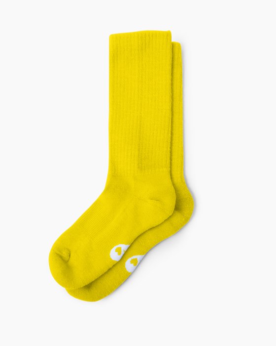 1554 Yellow Merino Wool Socks 
