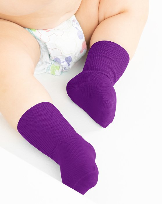 1577 Amethyst Solid Color Kids Socks