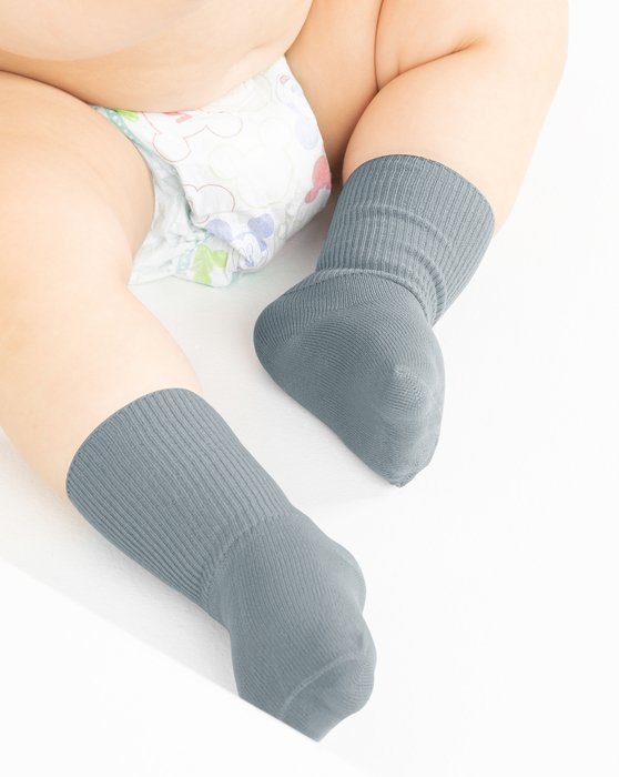 1577 Grey Kids Nylon Socks