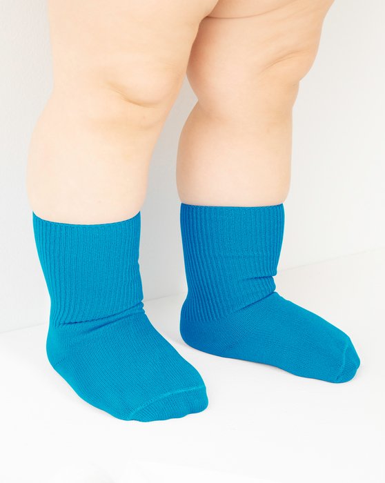 1577 Turquoise Kids Socks