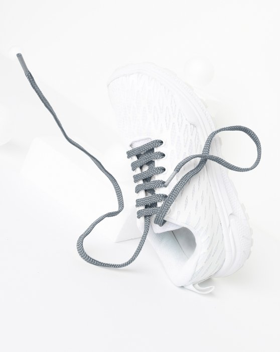 3002 Grey Flat Shoelaces