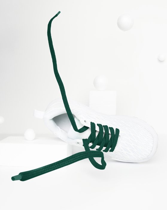 Hunter Green Flat Shoelaces Style# 3002 | We Love Colors