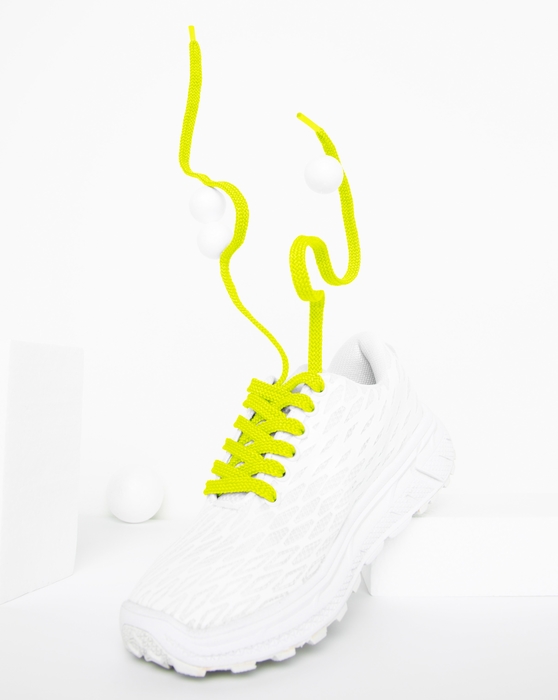 3002 Neon Yellow Flat Sport Laces