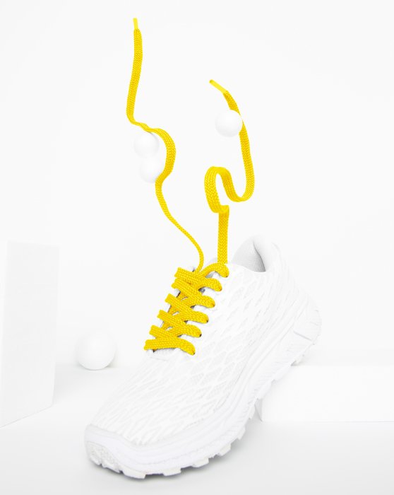 3002 Yellow Color Flat Sport Laces