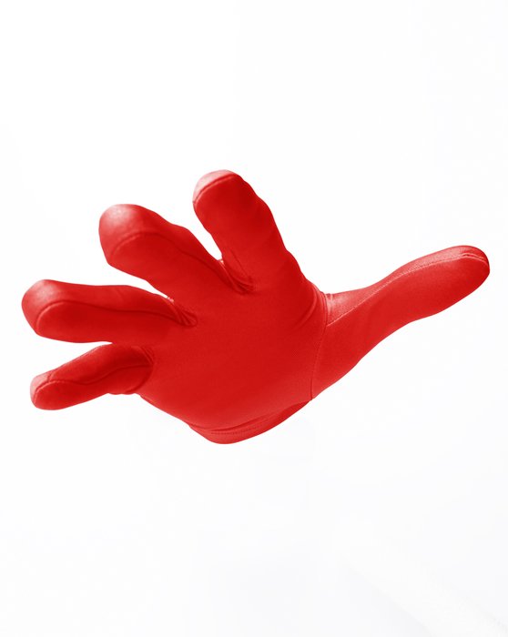 3405 Solid Color Scarlet Red Wrist Gloves
