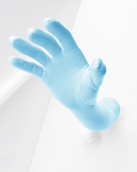 3407 Aqua Solid Color Long Opera Gloves