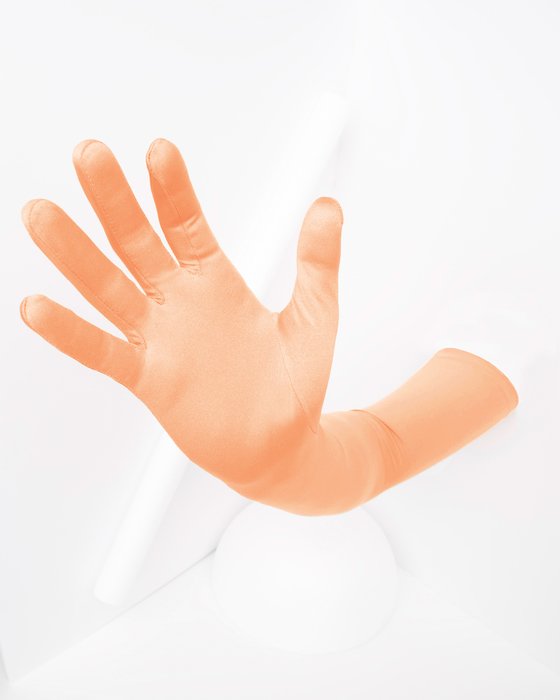 3407 Solid Color Light Orange Long Opera Gloves