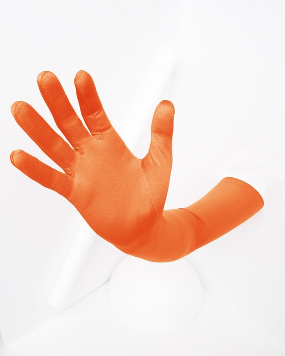 3407 Solid Color Orange Long Opera Gloves