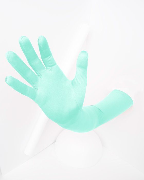 3407 Solid Color Pastel Mint Long Opera Gloves
