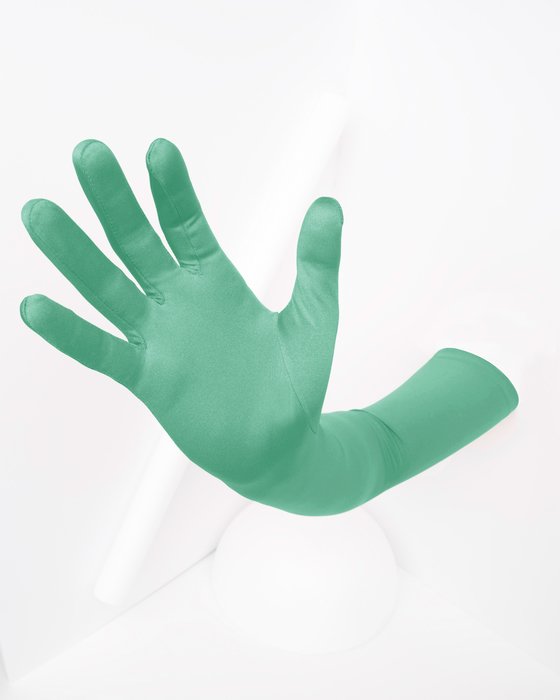 3407 Solid Color Scout Green Long Opera Gloves