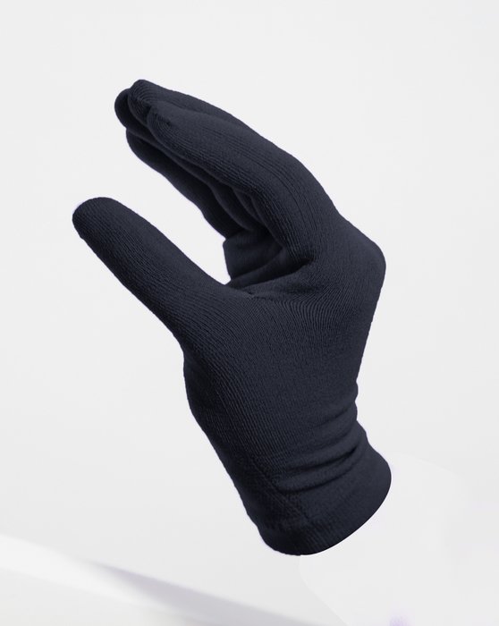 3601 Charcoal Short Matte Knitted Seamless Gloves