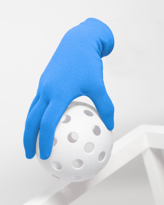 Medium Blue Short Matte Seamless Gloves Style# 3601 | We Love Colors