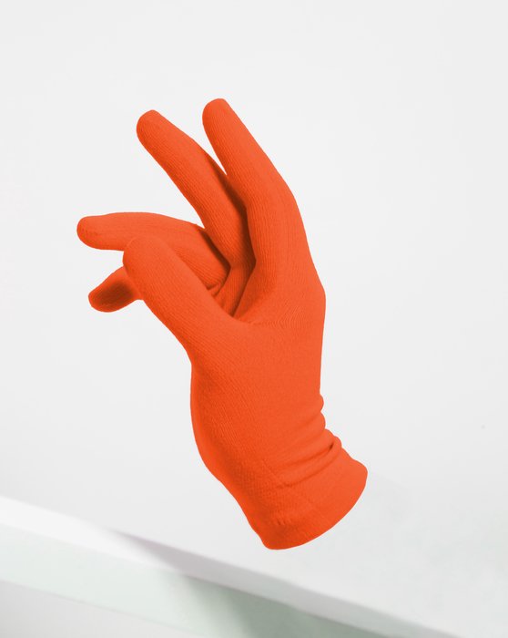 Orange Short Matte Seamless Gloves Style# 3601 | We Love Colors