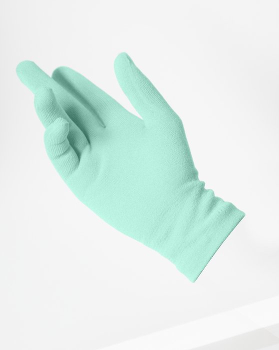 3601 Pastel Mint Short Matte Knitted Seamless Gloves