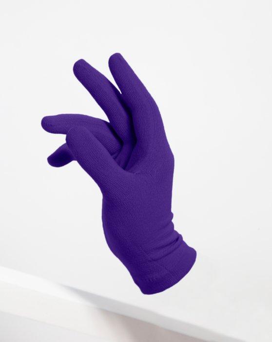 3601 Purple Short Matte Knitted Seamless Gloves