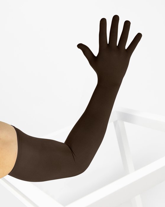 Brown Long Matte Seamless Gloves Style# 3607 | We Love Colors