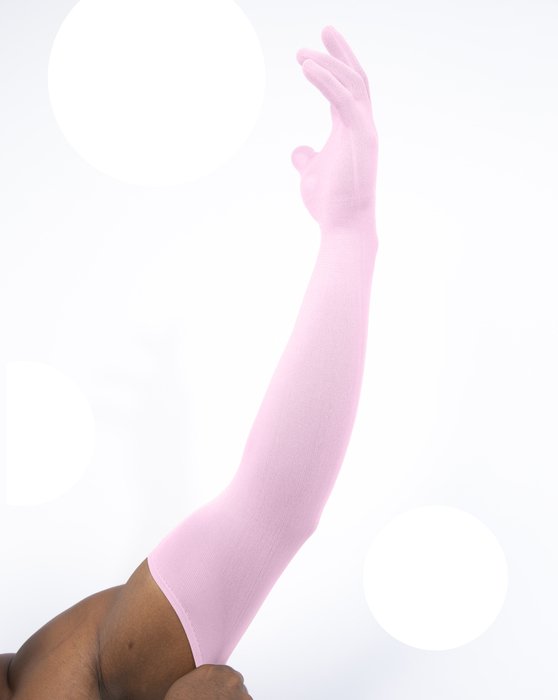Light Pink Long Matte Seamless Gloves Style# 3607 | We Love Colors