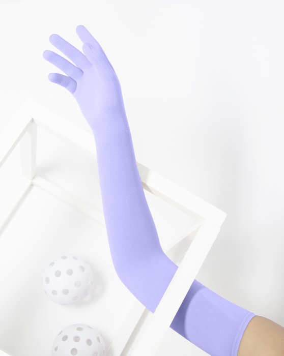 3607 Lilac Long Matte Knitted Seamless Armsocks Gloves