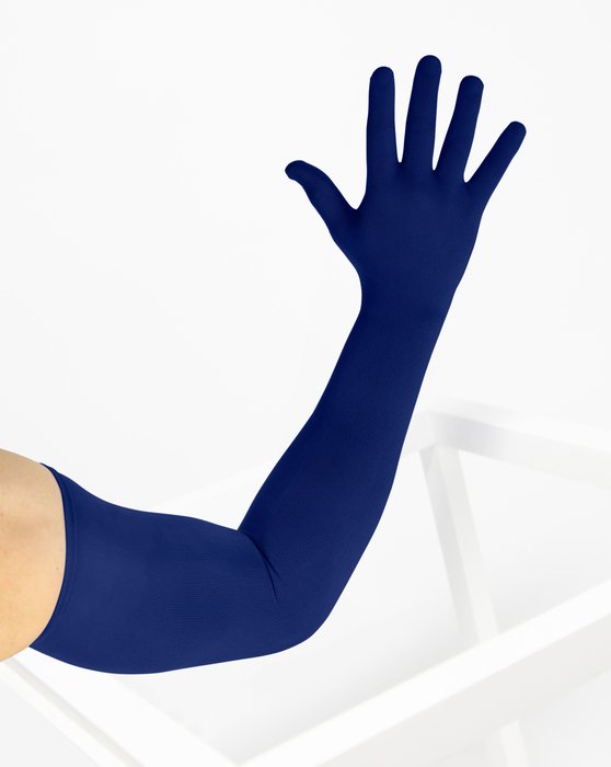 Navy Long Matte Seamless Gloves Style# 3607 | We Love Colors