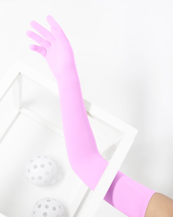 3607 Orchid Pink Long Matte Knitted Seamless Armsocks Gloves