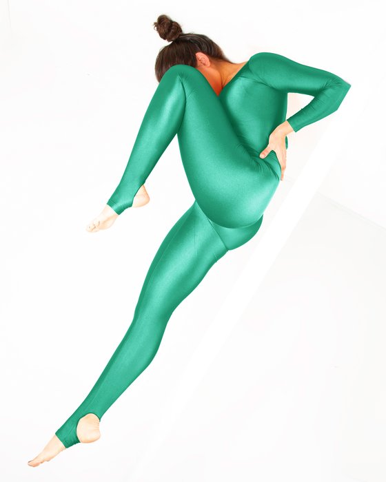 Neon Orange Long Sleeve Unitard Style# 5009