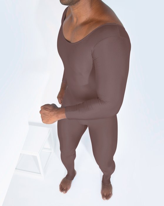 5009 M Mocha Long Sleeve Unitard