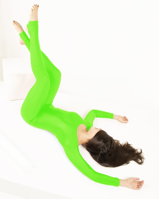 Neon Green Long Sleeve Unitard Style# 5009 | We Love Colors