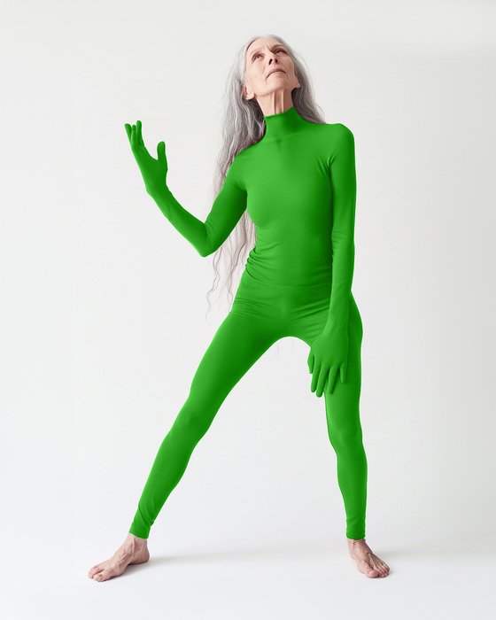 5010 W Kelly Green Second Skin Catsuit Gloves