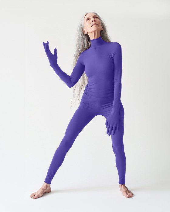 5010 W Lavender Second Skin Catsuit Gloves