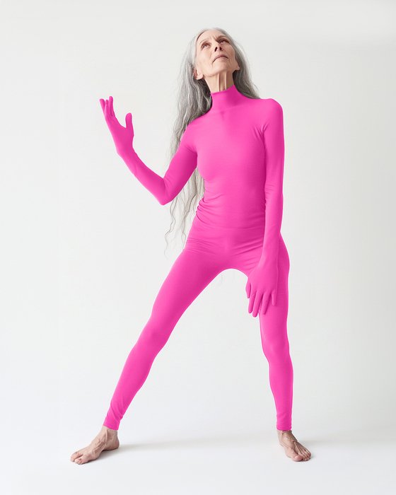5010 W Neon Pink Second Skin Catsuit Gloves