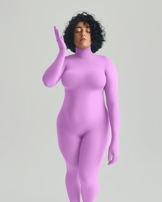 5010 W Orchid Pink Second Skin Catsuit Gloves