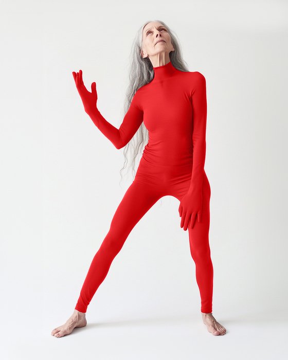 5010 W Scarlet Red Second Skin Catsuit Gloves