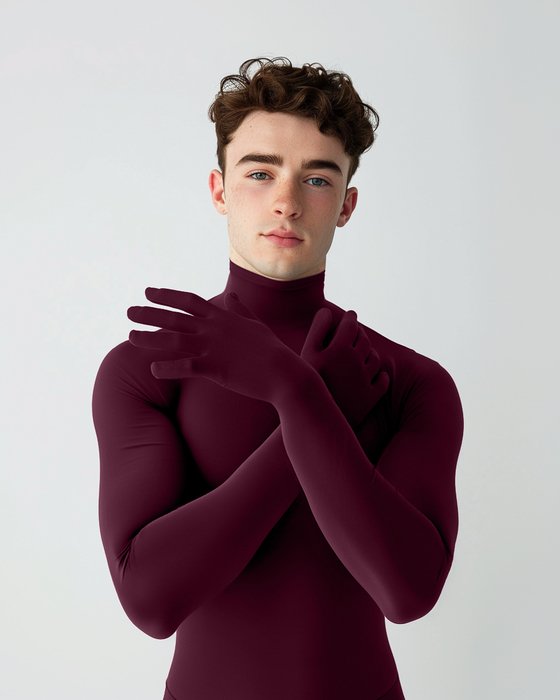 5012 M Maroon Seamless Long Sleeve Shirt Armsocks