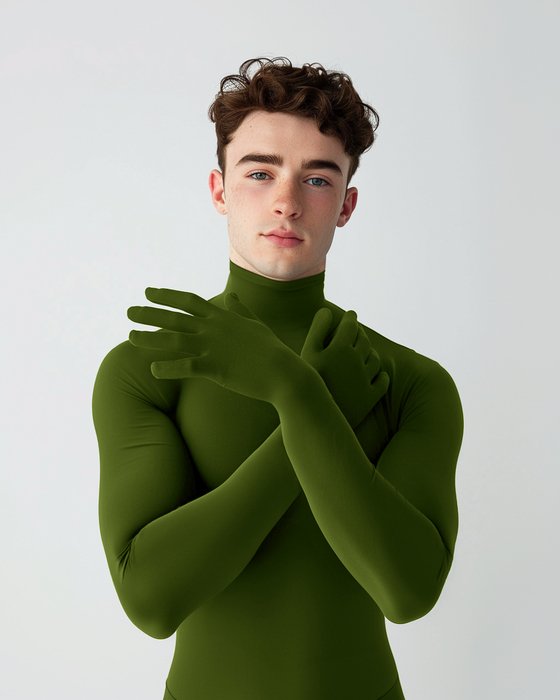 5012 M Olive Green Seamless Long Sleeve Shirt Armsocks