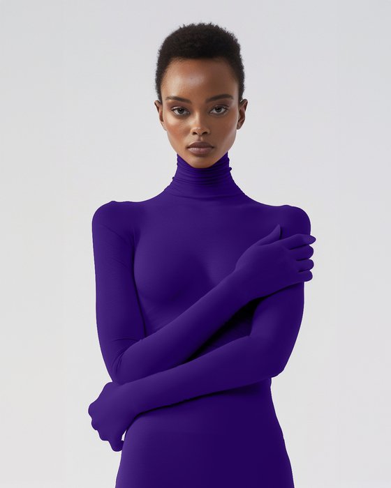 5012 W Purple Seamless Long Sleeve Shirt Armsocks