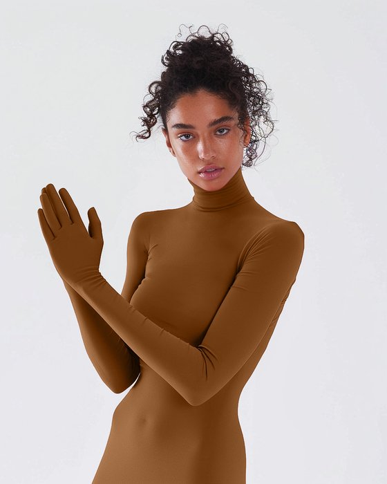 5012 W Toffee Seamless Long Sleeve Shirt Armsocks