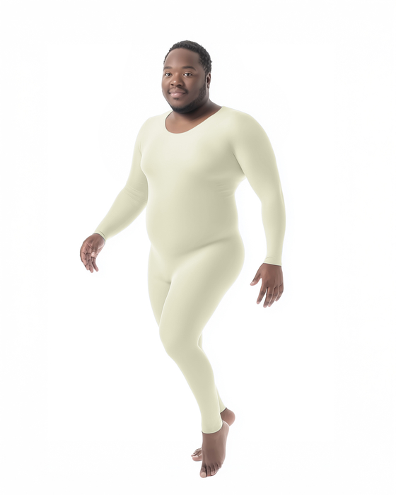 Ivory 5014 M Ivory Plus Seamless Catsuit Bodystocking