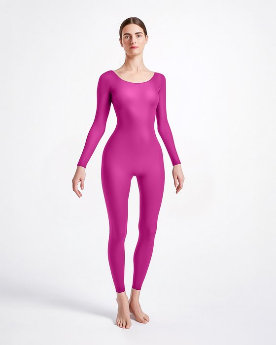 Fuchsia 5014 W Fuchsia Seamless Catsuit Bodystocking