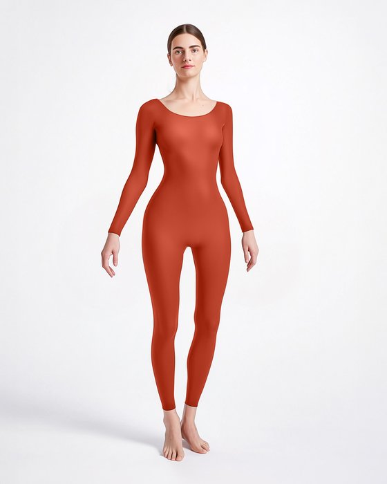 Rust 5014 W Rust Seamless Catsuit Bodystocking