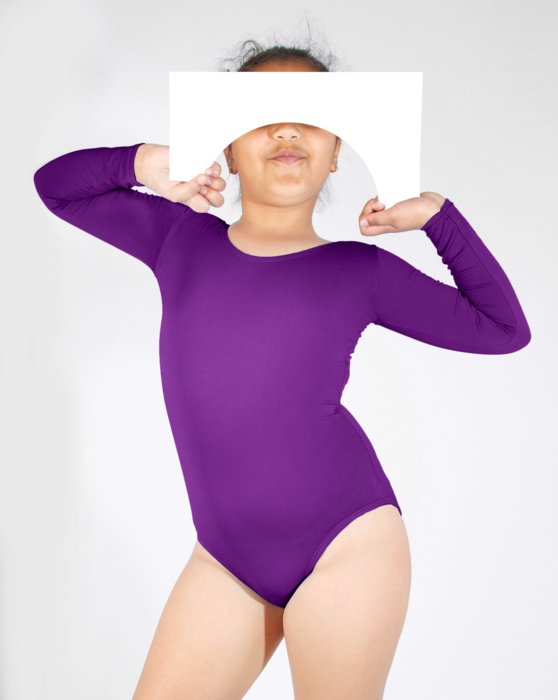 5072 Amethyst Kids Long Sleeve Scoop Neck Leotard