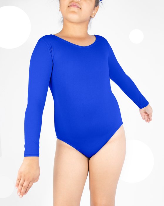 5072 Royal Kids Long Sleeve Scoop Neck Leotard