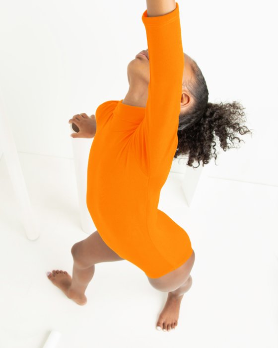 5078 W Neon Orange Kids Leotard