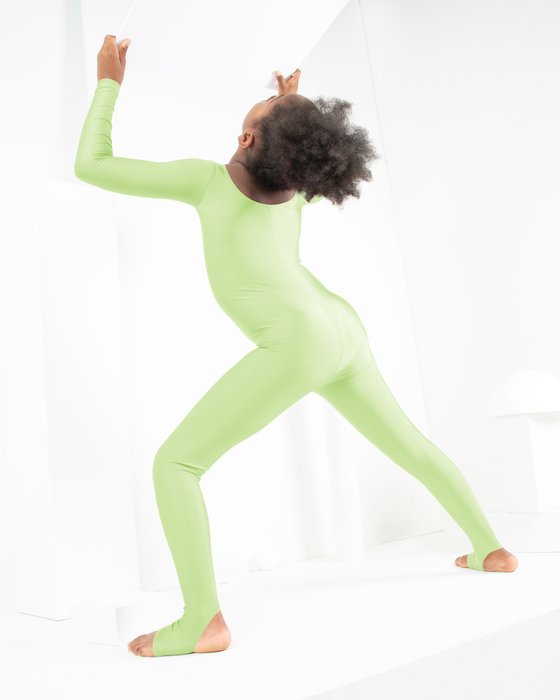 Mint Green Kids Long Sleeve Unitard Style# 5079 | We Love Colors