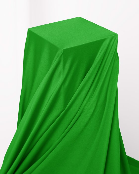 8079 Kelly Green Shiny Tricot Fabric