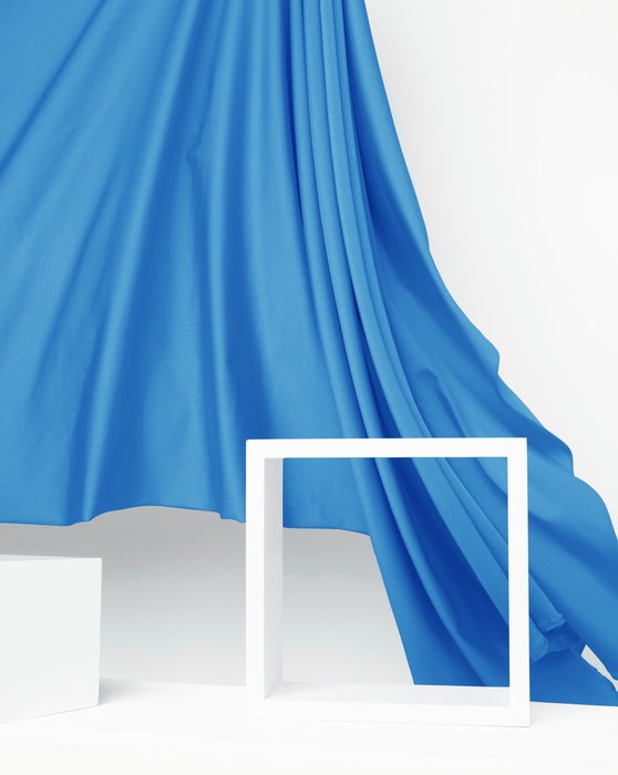 8079 Medium Blue Shiny Tricot Fabric