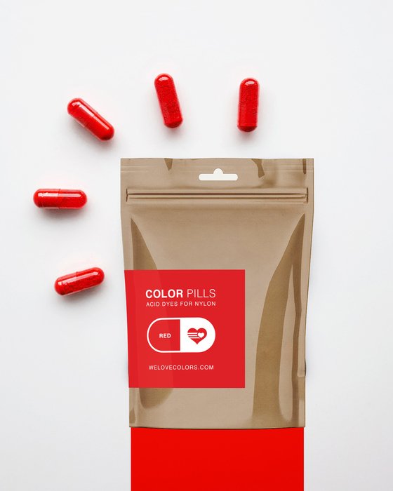 Red Color Pill Pack Of Pro Dyes For Nylon Style# 8701 | We Love Colors