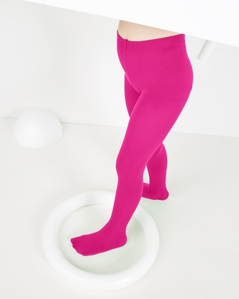 Neon Pink Kids Tights | We Love Colors
