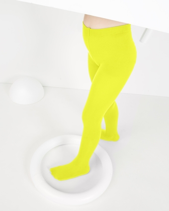 Neon Yellow Kids Tights | We Love Colors